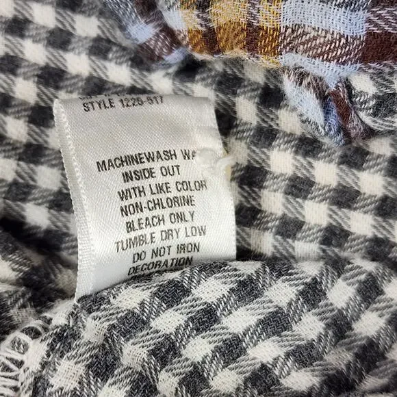 Free People x CP Shades Y2K Plaid Flannel Shirt L USA Cotton L - Picture 8 of 11